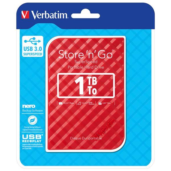 Produktbild Verbatim Store n Go 1TB USB 3.0 red Gen 2 (1 TB)
