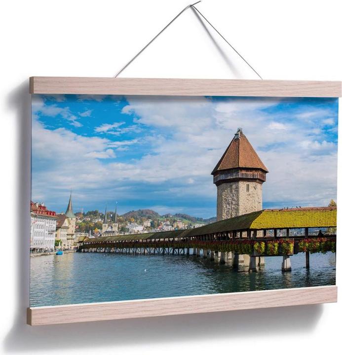 Image du produit Trenddeko Pont en bois à Lucerne (60 x 40 cm)