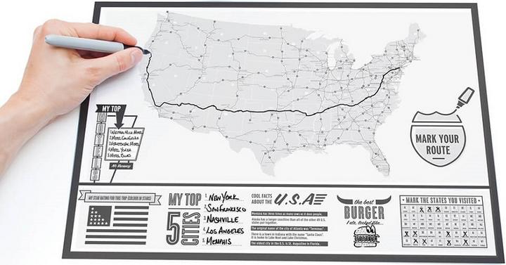 Image du produit Luckies Scratch Map USA (42 x 30 cm)