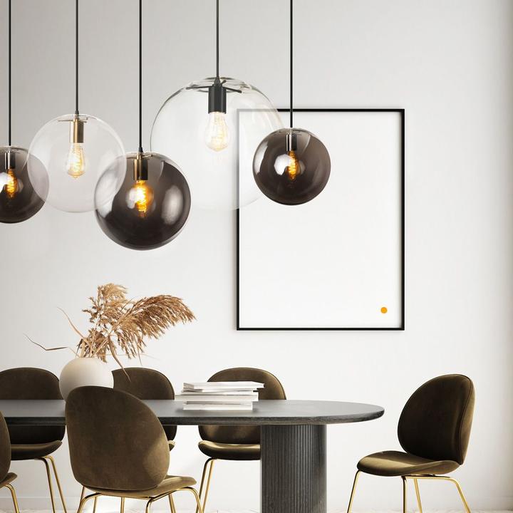 Image du produit s.luce Orb Lampe à suspendre en verre de 2 à 5 flammes, système de rail monophasé inclus (E27)