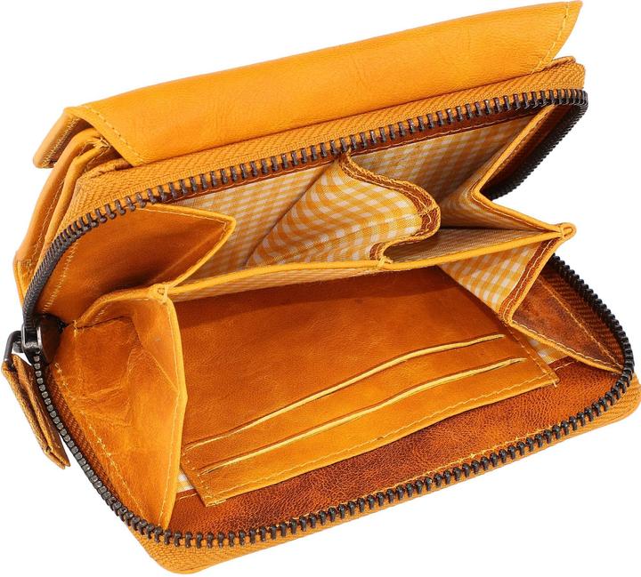 Image du produit Mika Porte-monnaie pour femme, en cuir, couleur : jaune