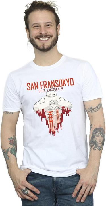Immagine prodotto Disney Big Hero 6 Baymax San Fransokyo Heart Maglietta Uomo (XL)