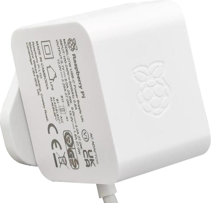 Image du produit Raspberry Pi Alimentation officielle 5, 27W USB-C