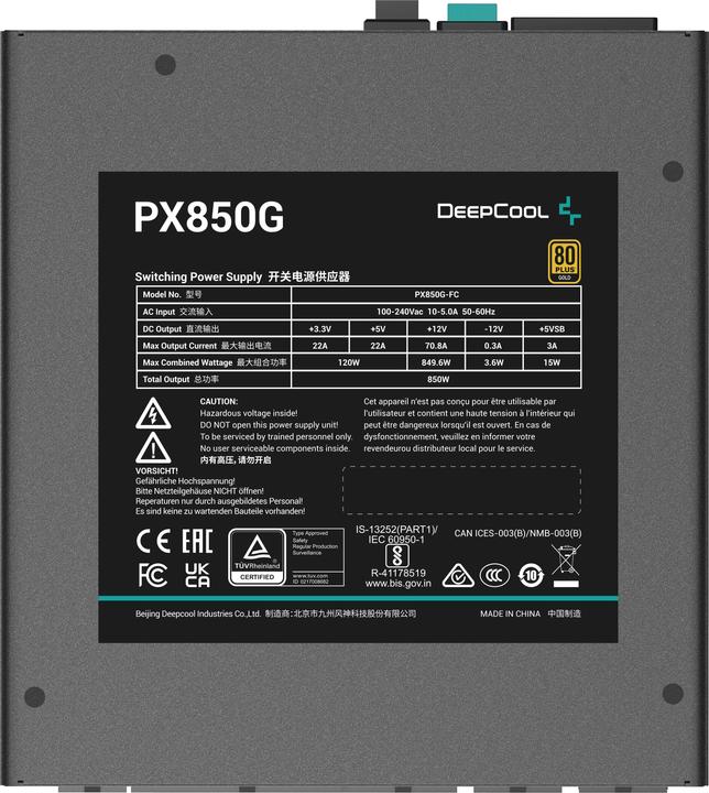 Image du produit Deepcool PX850G (850 W)