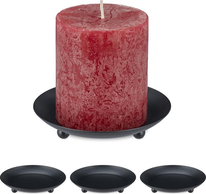 Actual product image Relaxdays 4x candlesticks (10 x 10 x 2 cm)