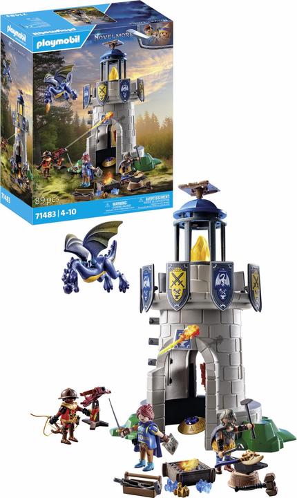 Produktbild Playmobil Ritterturm mit Schmied und Drache (71483, Playmobil Novelmore)