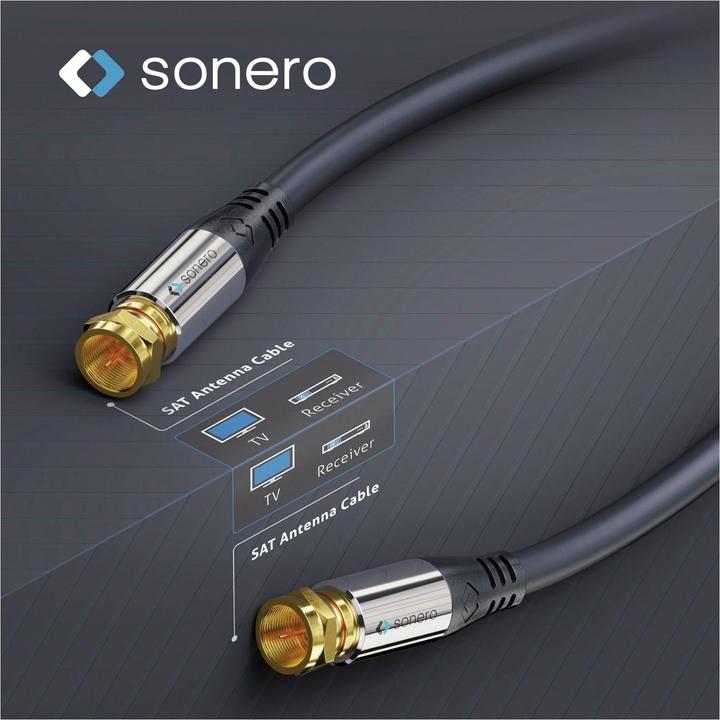 Immagine prodotto Purelink sonero® Cavo antenna satellitare Premium / Cavo coassiale, 7,50 m, nero (Cavi antenna)