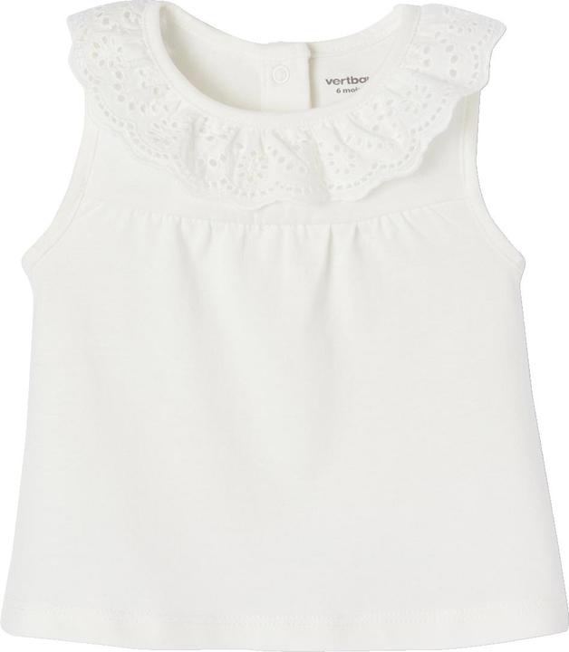 Vertbaudet Festliches Mädchen Baby Top mit besticktem Volantkragen