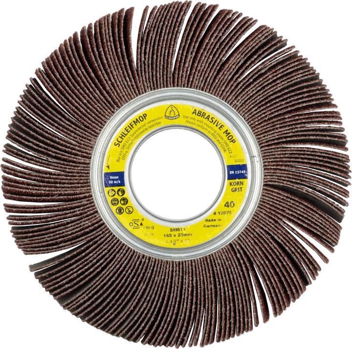 Actual product image Klingspor SM 611 - abrasive mop wheels 165 x 25 x 43,1 mm (100)