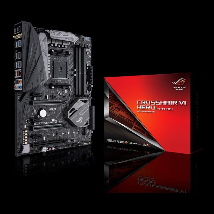 Produktbild ASUS Rog Crosshair Vi Hero Wifi (AM4, AMD X370, ATX)