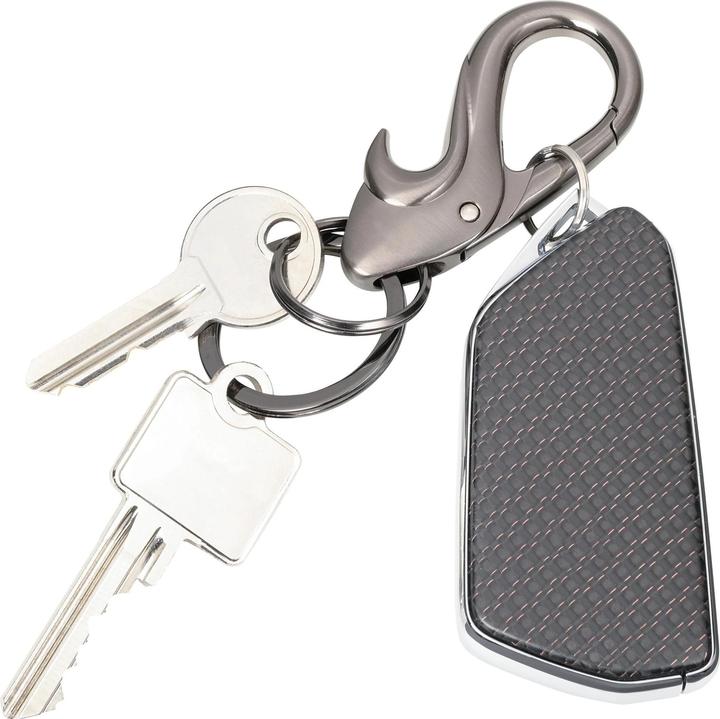 Image du produit Troika DROP Porte-clés avec 2 anneaux, mousqueton, ouvre-bouteille, gunmetal