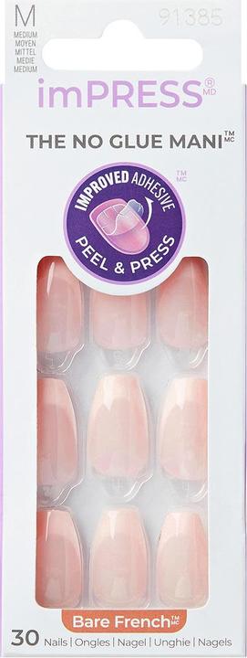 Produktbild KISS Self-adhesive nails ImPRESS Nails - Genuine 30 pcs (Kunstnägel)