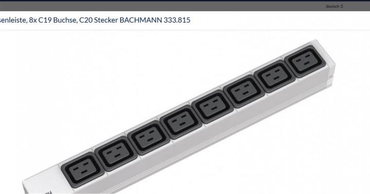 Actual product image Bachmann IT PDU 19" System C19
