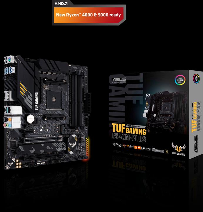 Actual product image ASUS TUF GAMING B550M-PLUS (AM4, AMD B550, mATX)