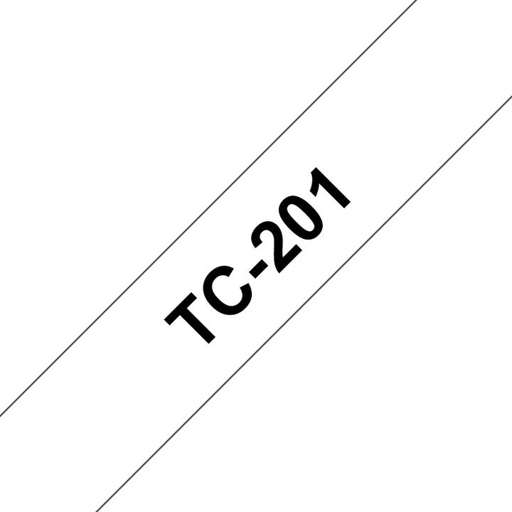 Actual product image Brother Tc-201 (1.20 cm, Black)