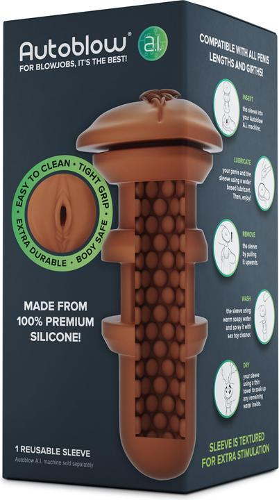 Actual product image Autoblow A.I. Silicone Vagina Sleeve
