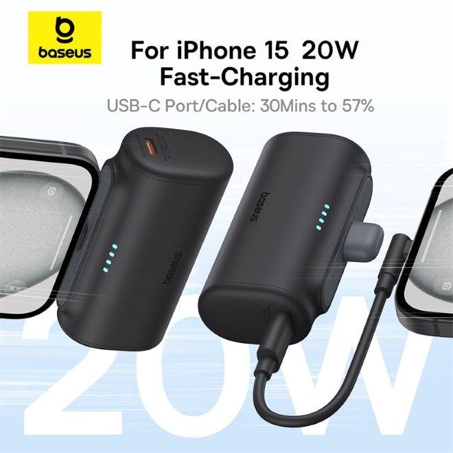 Actual product image Baseus Compact Series Fast Charging USB-C Powerbank 20W (5000 mAh, 20 W, 18 Wh)