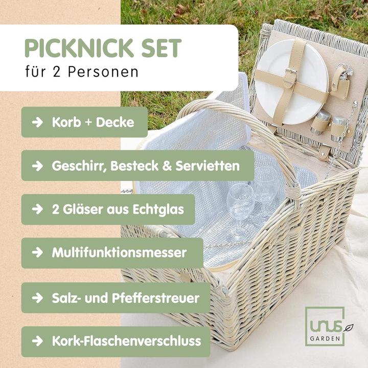 Produktbild Unus Picknick Set mit Kühltasche und Decke für 2 Personen