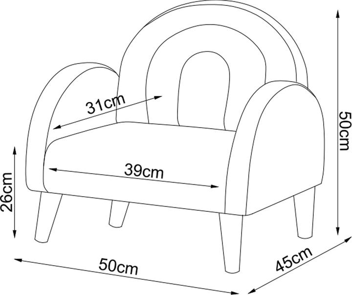 Produktbild En.Casa Kindersessel Sorreindi 50x50x45 cm Teddystoff Rosa (Kindersessel)