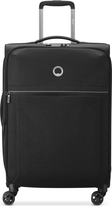 Delsey Zachte koffer / Trolley / Reiskoffer - Brochant 2.0 - 67 cm - Zwart (71 l, L (90 - 115l))