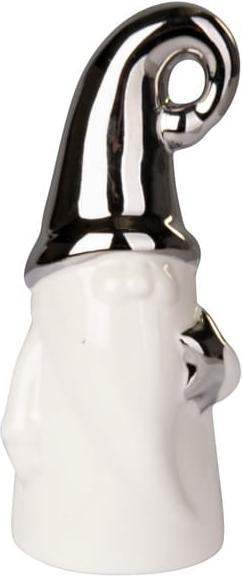 Produktbild MICA Living Nikolaus - weiss/silber glänzend - aus Keramik - ca. 6 x 5,5 x 14 cm