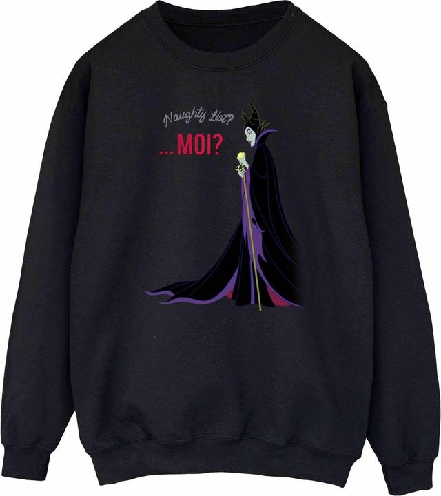 Actual product image Disney Womens/Ladies Maleficent Christmas Naughty List Sweatshirt (S)