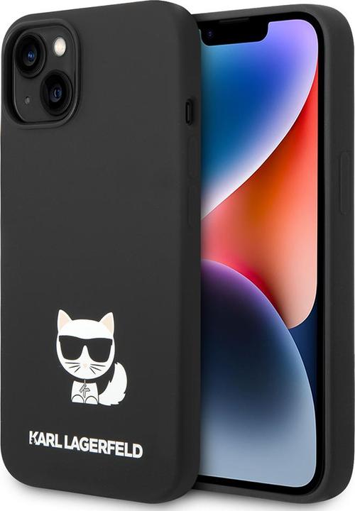 Actual product image Karl Lagerfeld Silicone Cover Choupette Body Logo Black, for Apple iPhone 14, KLHCP14SSLCTBK (Apple iPhone 13, Apple iPhone 15, Apple iPhone 14)