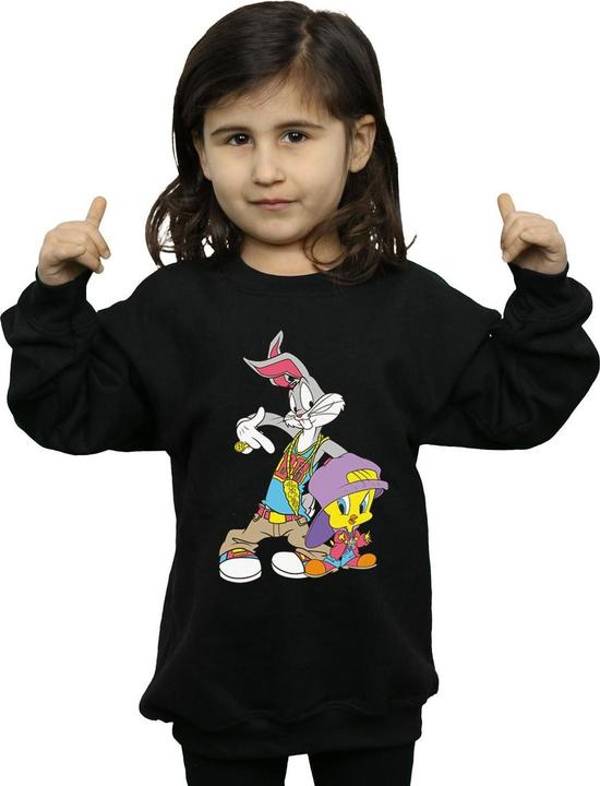 Actual product image Looney Tunes Girls Bugs And Tweety Hip Hop Sweatshirt (104)