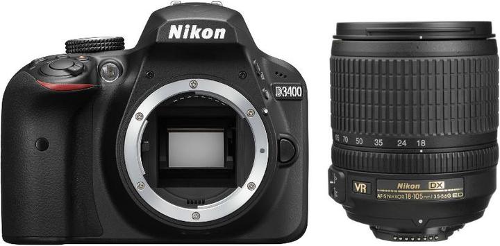 Actual product image Nikon D3400 Kit incl. bag & 8GB SD card (24.20 Mpx, APS-C / DX)