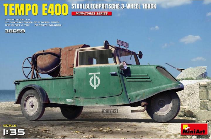 Produktbild 1:35 Tempo E400 Stahlblechpritsche 3-Rad