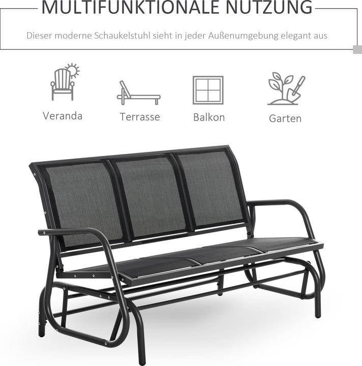 Produktbild Outsunny Schaukelbank 3-Sitzer