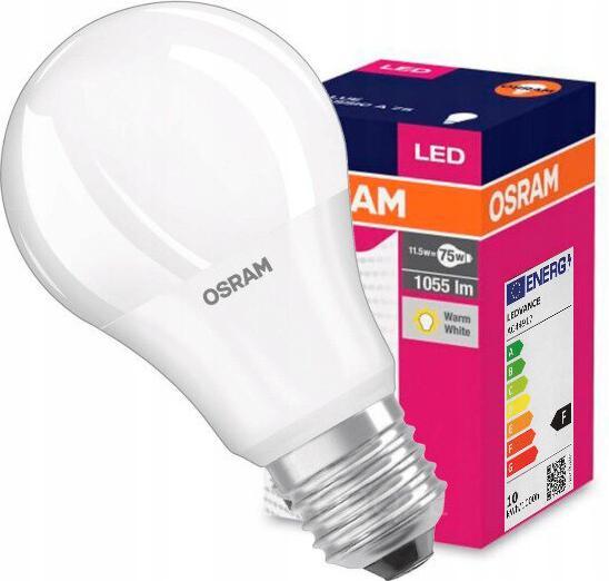Actual product image Osram LED lamp Value Classic A FR 10W warm white E27 4052899971028 as 75W (E27, 10 W, 1055 lm, 1 x, F)