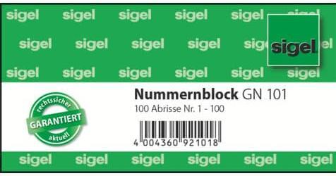 Actual product image Sigel Number pad (100 x)