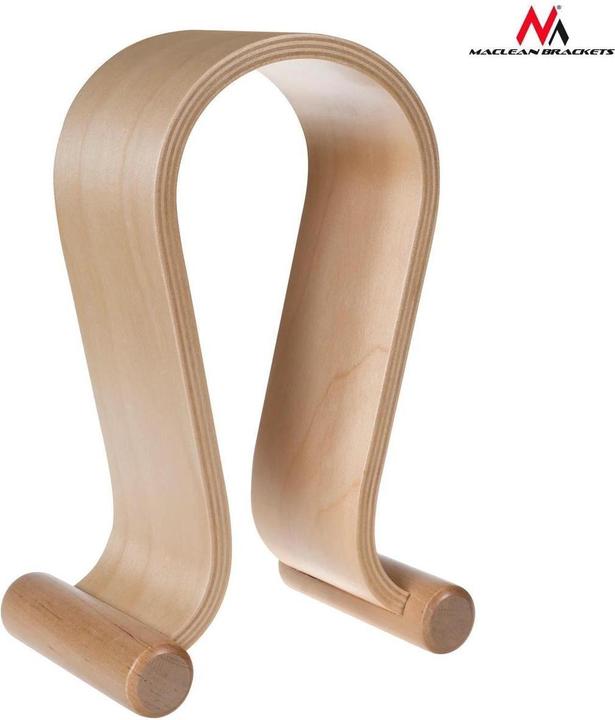 Image du produit Maclean Support Casque en bois (Marron)