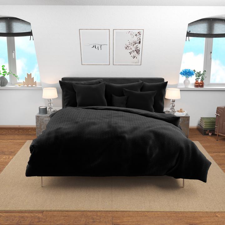 Actual product image Lotus Bettwaren Bed Linen Satin Seersucker uni (Pillowcase, 50 x 70 cm)