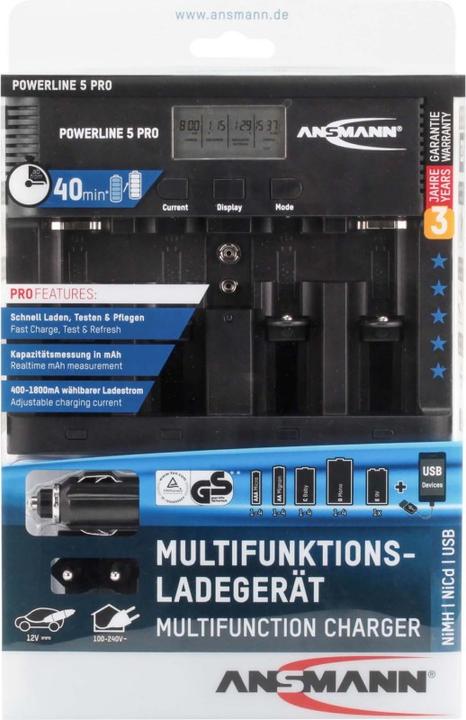 Actual product image Ansmann Powerline 5 Pro (1 pcs., Chargers without battery)