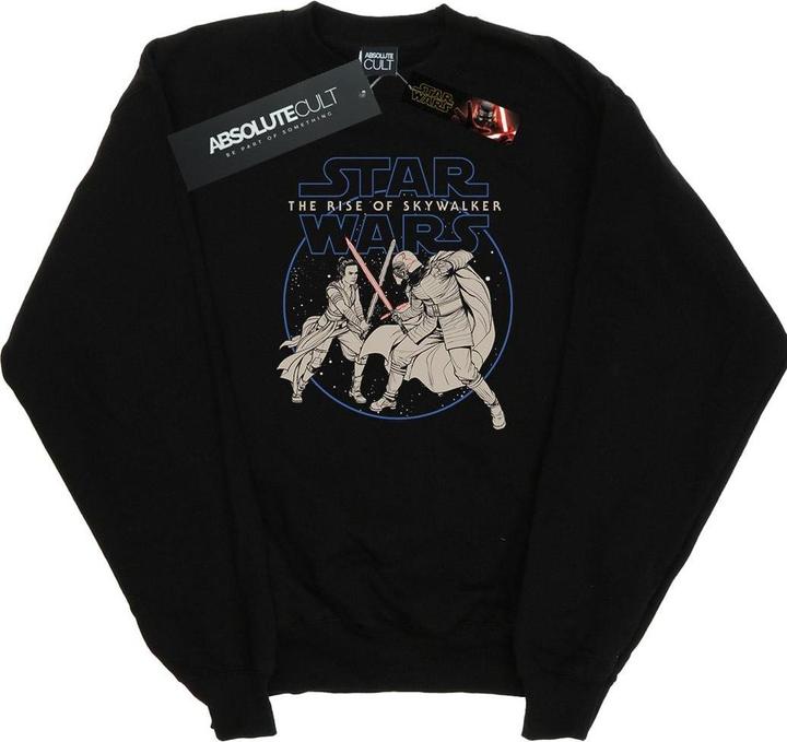 Actual product image Star Wars Mens The Rise Of Skywalker Rey And Kylo Combat Sweatshirt (M)