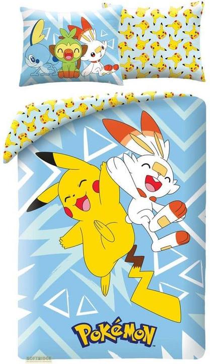 Halantex Parure de lit Pokémon Ver. 4 140 x 200 cm / 70 x 90 cm