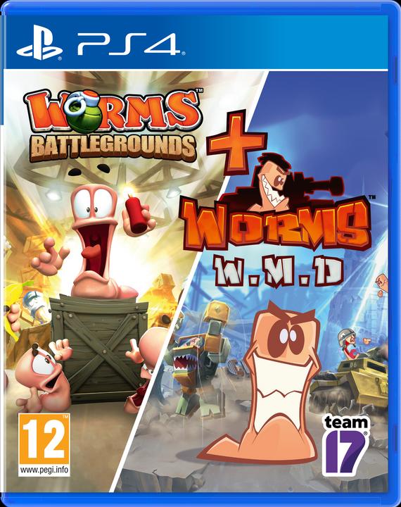 Actual product image Team17 Telltale Games Worms Battlegrounds + Worms WMD Double Pack (PS4, EN)