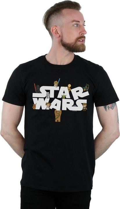 Actual product image Star Wars Mens Kiddie Logo T-Shirt (L)