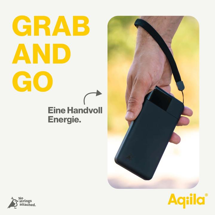 Immagine prodotto Aqiila Powerbird B10B - Powerbank 10000 mAh, 20W - Nero (10000 mAh, 20 W, 37 Wh)