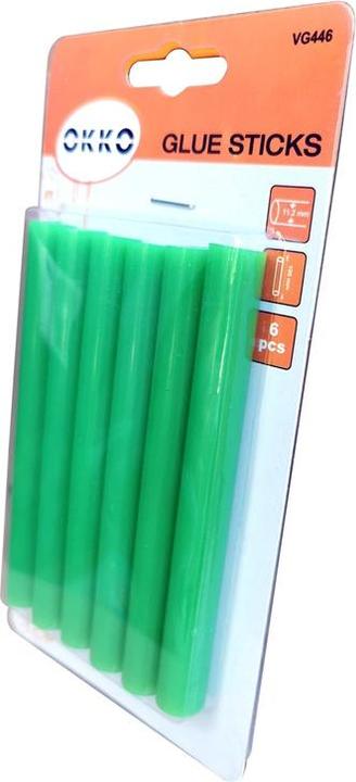 Actual product image Okko GLUE STICKS 6PCS SET.11.2X100MM.GREEN