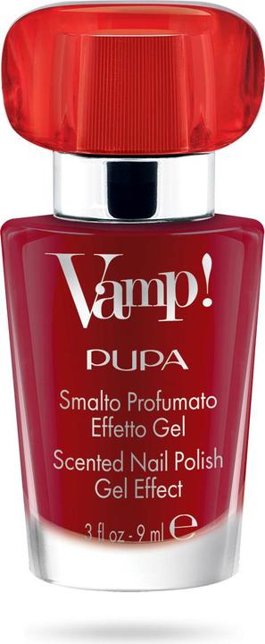 Pupa Milano Vamp! Scented Nail Polish erotic red 204 (204 Passionate Red, Gel-Effekt Nagellack)