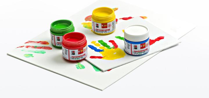 Image du produit Marabu Peinture au doigt (Jaune, Rouge, Bleu, Vert, 100 ml)