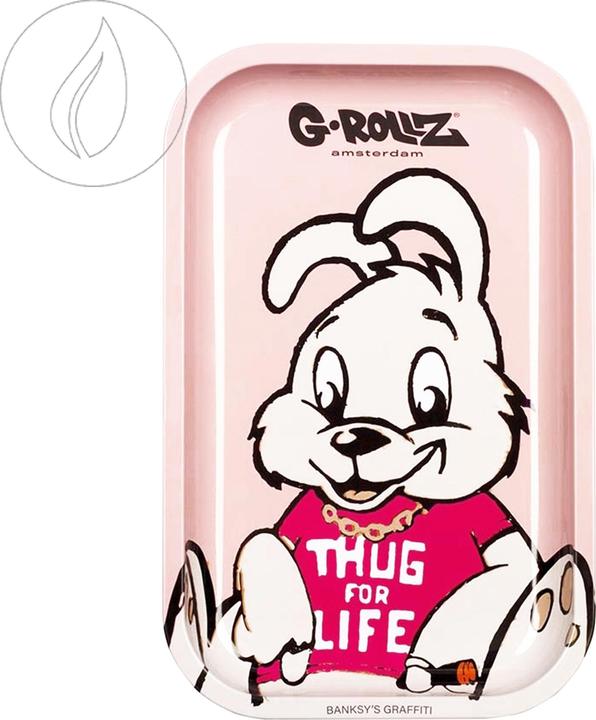 Actual product image G-Rollz Rolling Tray M Banksy's Thug for Life 175 x 275mm