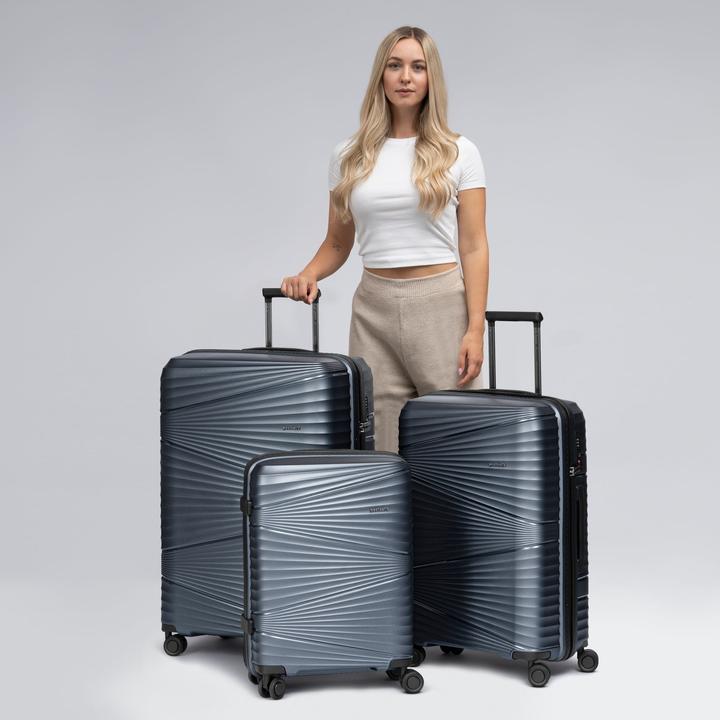 Immagine prodotto Pactastic Collezione 02 THE THREE SET Set di valigie a 4 ruote 3 pezzi (204 l, XL (da 115l))