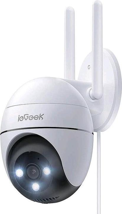 Image du produit IeGeek Caméra d'extérieur rotative sans fil WiFi 3MP ZS-GQ2 blanc
