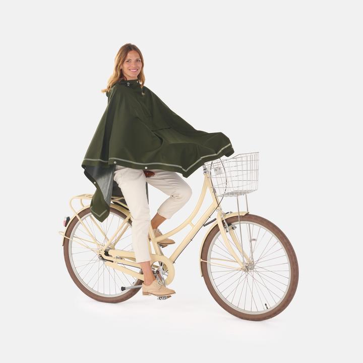 Actual product image Weathergoods IMBRIS Rain Poncho, Green, S-M (S/M)