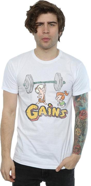 Immagine prodotto The Flintstones Bam Bam Gains Distressed Maglietta Uomo (XXL)