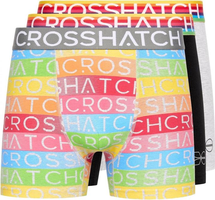 Crosshatch Rainbow Mix Boxershorts (3erPack) (M, 3er Pack)